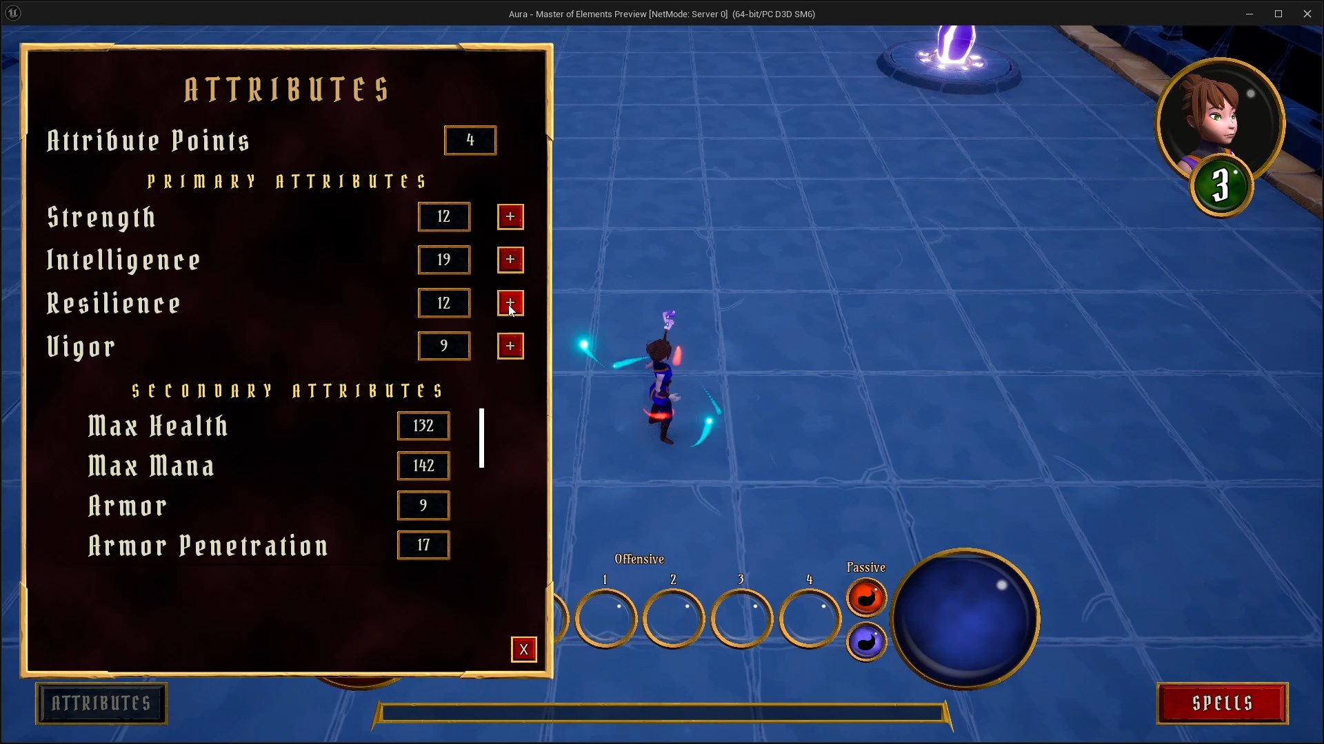 Attributes Menu